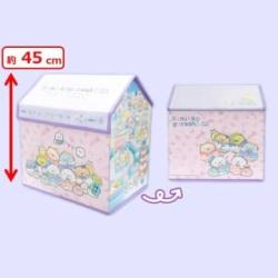 【パープル】すみっコぐらし　しろくまのふるさと おうち型収納ボックス