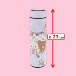 【パープル】リラックマ　コリコグのフラワーティータイム 茶こし付きステンレスボトル