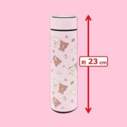 【ピンク】リラックマ　コリコグのフラワーティータイム 茶こし付きステンレスボトル