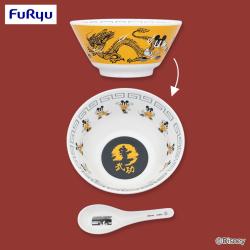 【カンフー】ミッキーマウス レンゲ付きラーメンどんぶり