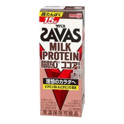 【ココア風味】SAVAS MILK PROTEIN 脂肪0 200ml【2026/04/07】