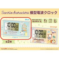 【Blue】サンリオキャラクターズ 横型電波クロック