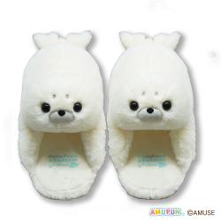 【ほわほわちゃん】ほわほわアザラシちゃん 抱きつくぬいぐるみスリッパ【当社限定】