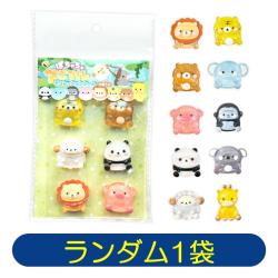 ぽちゃちゃアニマル デコレーションシール 6個入り ※景品説明有り